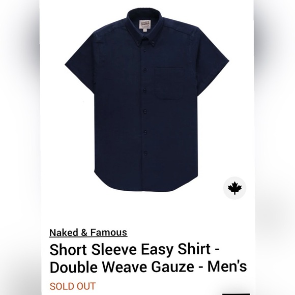 NAKED & FAMOUS
SHORT SLEEVE EASY SHIRT DOUBLE
WEAVE GAUZE SLUB - NAVY
$125.00 S - Picture 1 of 6